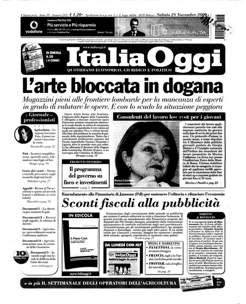 Italia oggi : quotidiano di economia finanza e politica